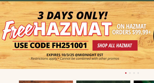 Natchez Shooting & Outdoors Free Hazmat Promo