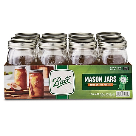 1 qt. Wide Mouth Jars, 12 ct