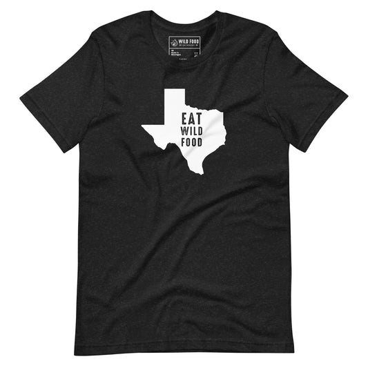 Unisex White Texas Eat Wild Food Tee