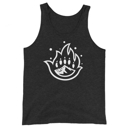 Unisex White Logo Mark Tank Top