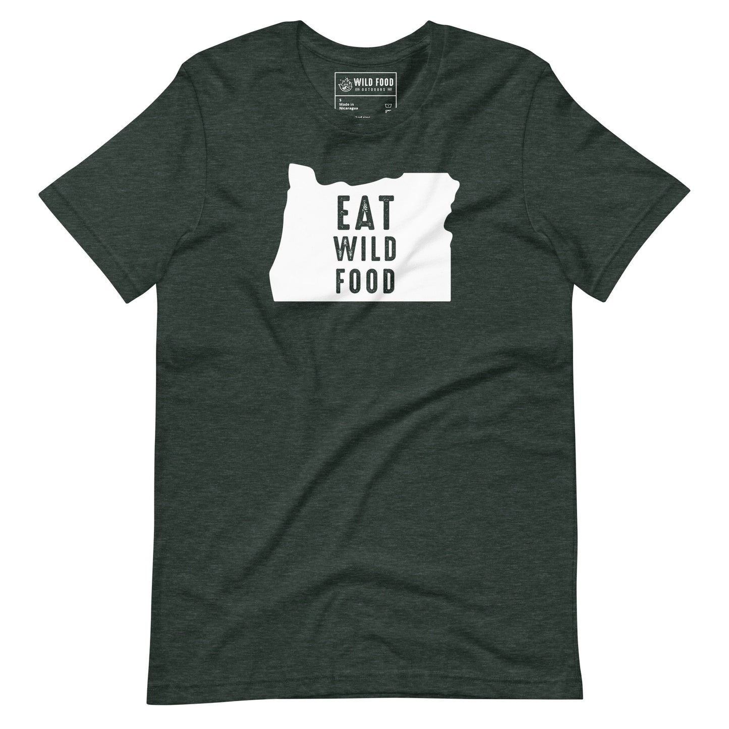 Unisex White Oregon Eat Wild Food Tee