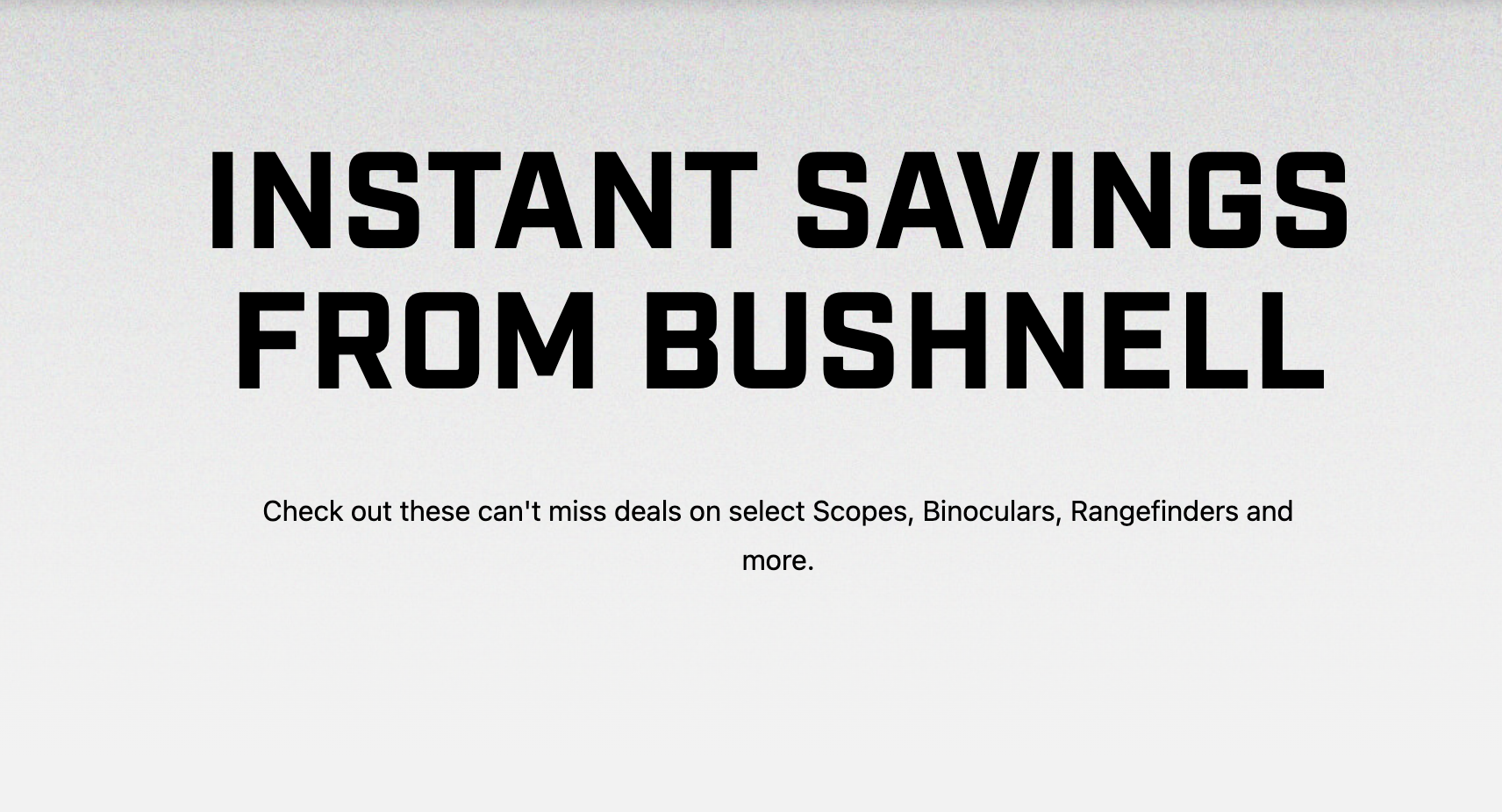 Bushnell Spring Sale