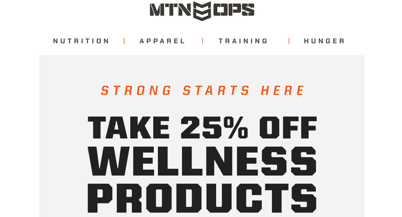 MTN Ops Wellness Sale