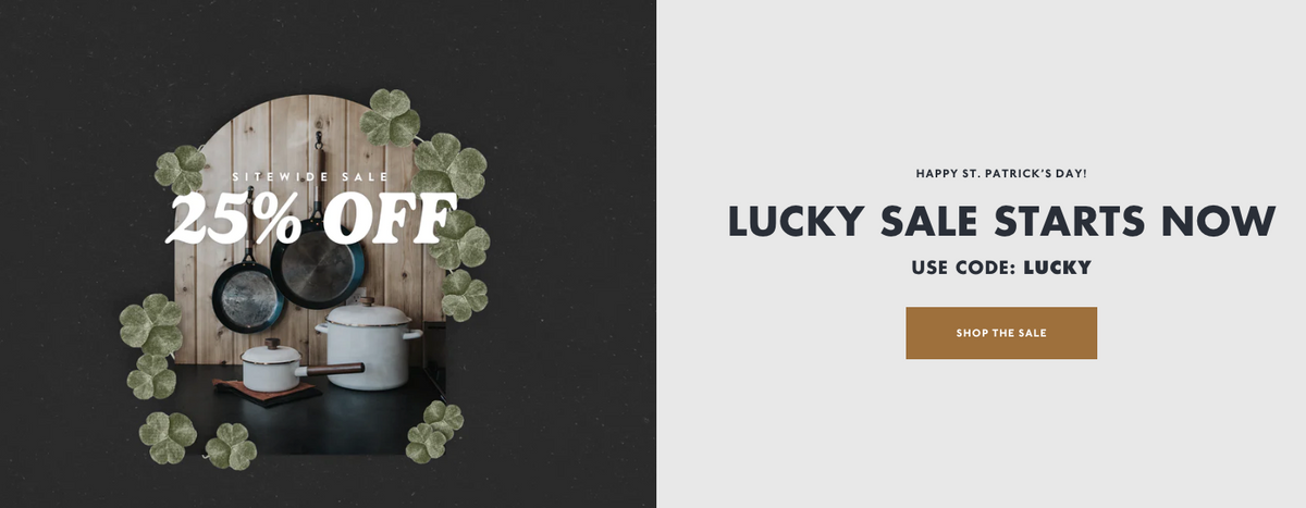 Barebones St. Patricks Day Sale - 25% off site-wide