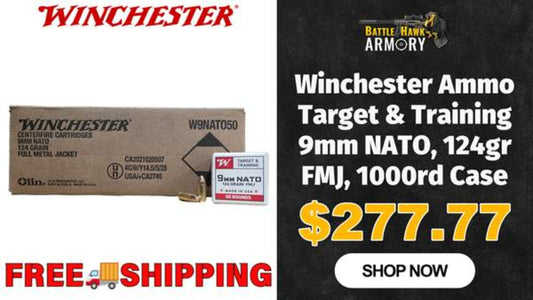 Winchester Ammo Target Training 9Mm Nato 124Gr Fmj 1000Rd Case