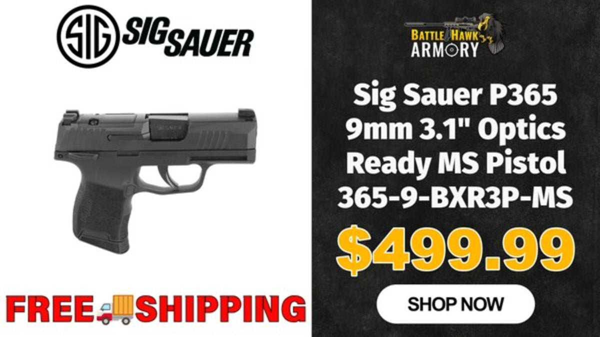 Sig P365 Ms 9Mm 3.1 10Rd Blk Or