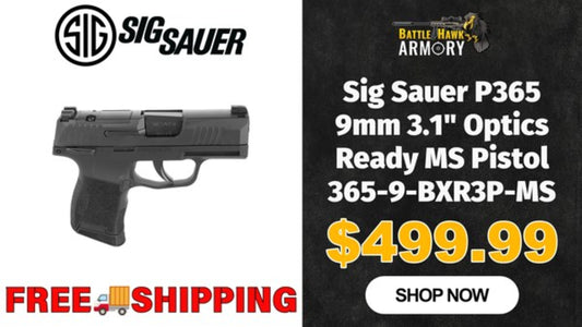 Sig P365 Ms 9Mm 3.1 10Rd Blk Or