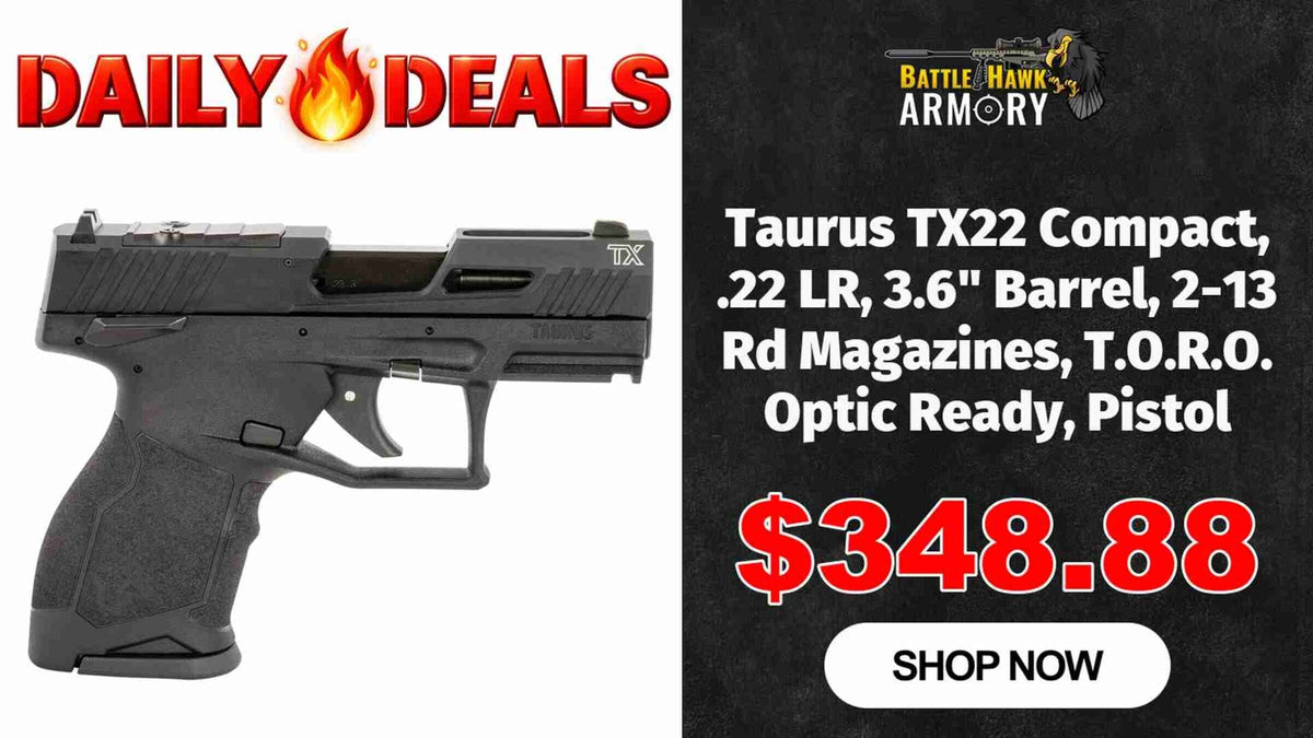 Taurus Tx22 Compact .22 Lr 3.6 2 13 Rd Magazines T.O.R.O. Optic Ready Black Pistol