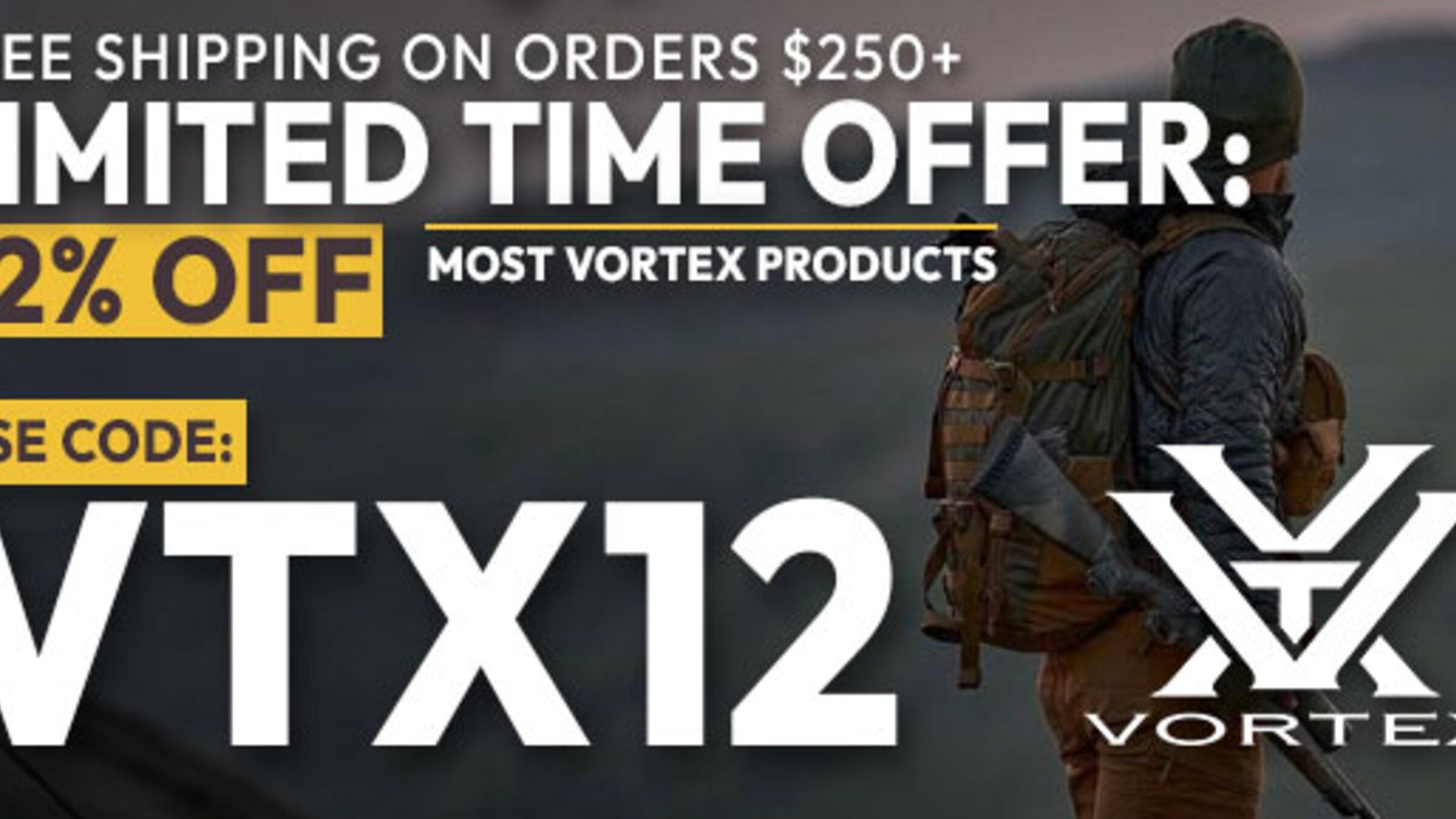 12% OFF Most Vortex Products - USE CODE VTX12