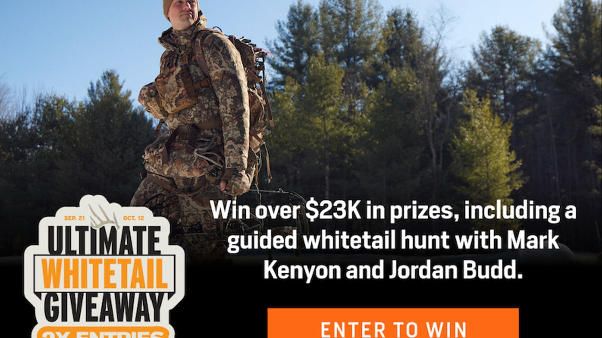 Win over $23K in prizes, including a guided whitetail hunt with Mark Kenyon and Jordan Budd.