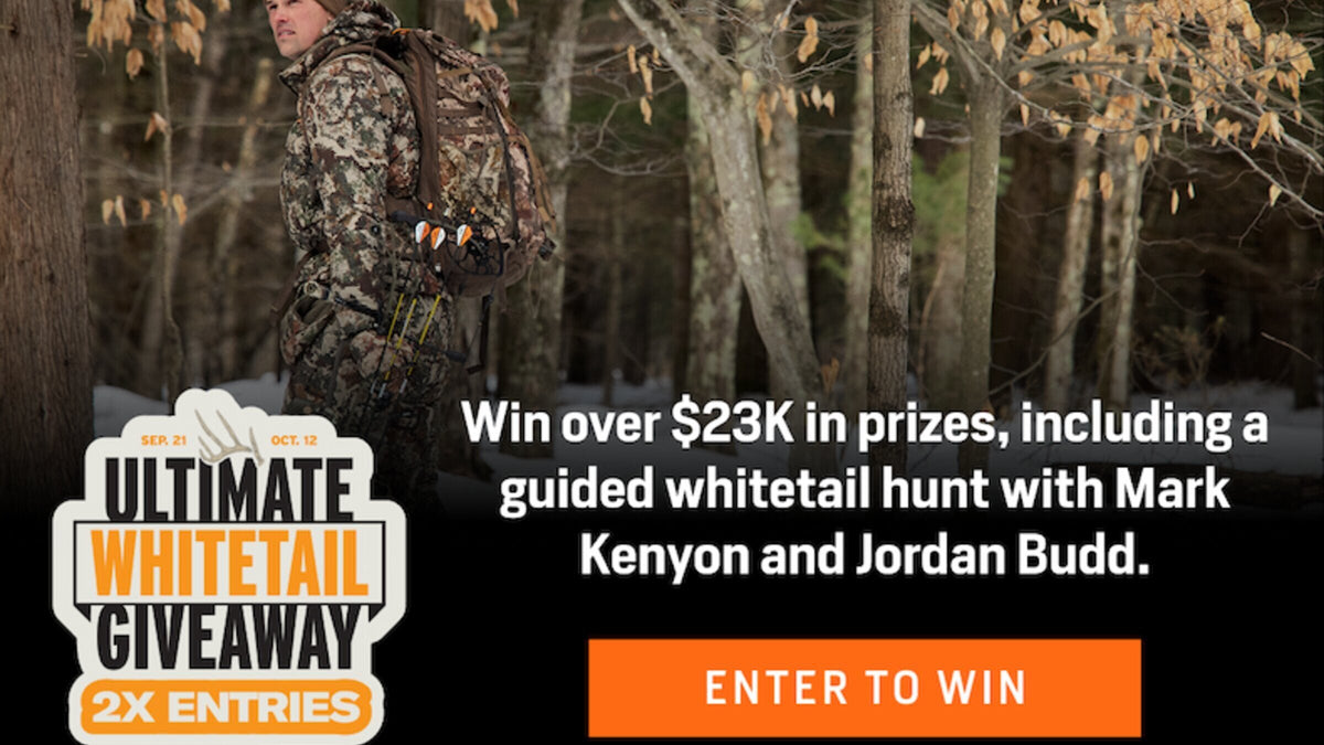Win over $23K in prizes, including a guided whitetail hunt with Mark Kenyon and Jordan Budd.