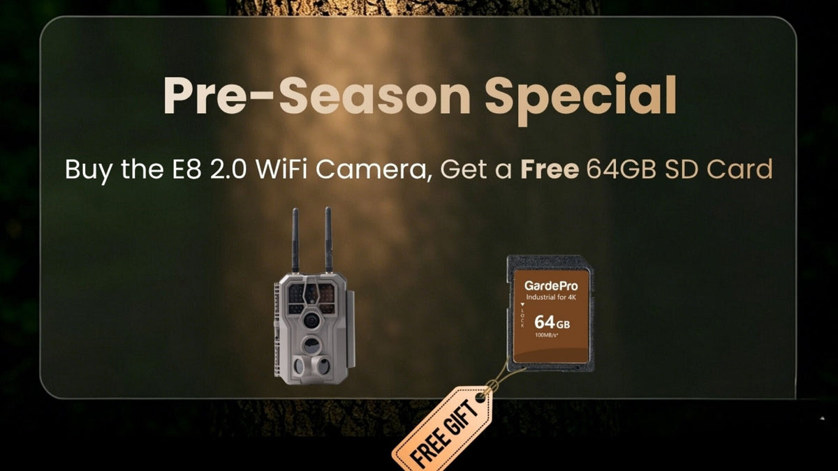 Buy E8 2.0 WiFi Camera, Get a Free 64GB SD Card