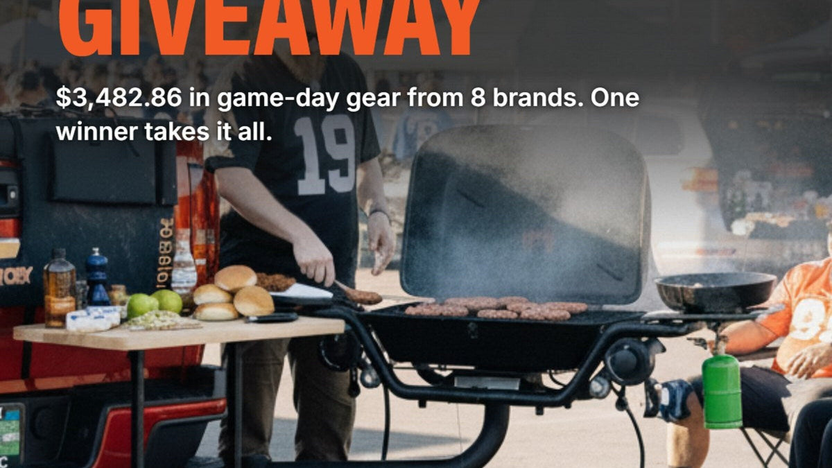The Ultimate Tailgating Giveaway: $3,482.86 in gear from 8 brands. Enter to win.