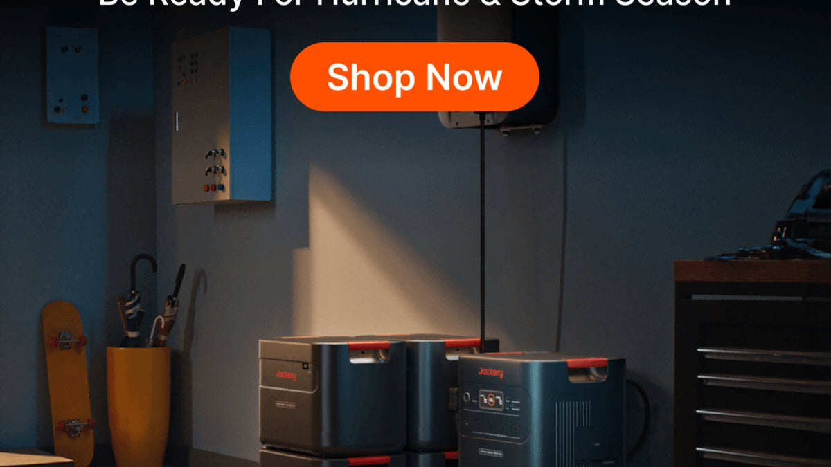 Jackery Labor Day Sale: Save up to 50% with a "Shop Now" button.