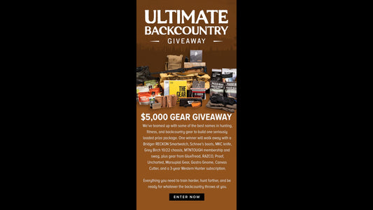 We’ve teamed up with some of the best names in hunting, fitness, and backcountry gear to build one seriously loaded prize pac