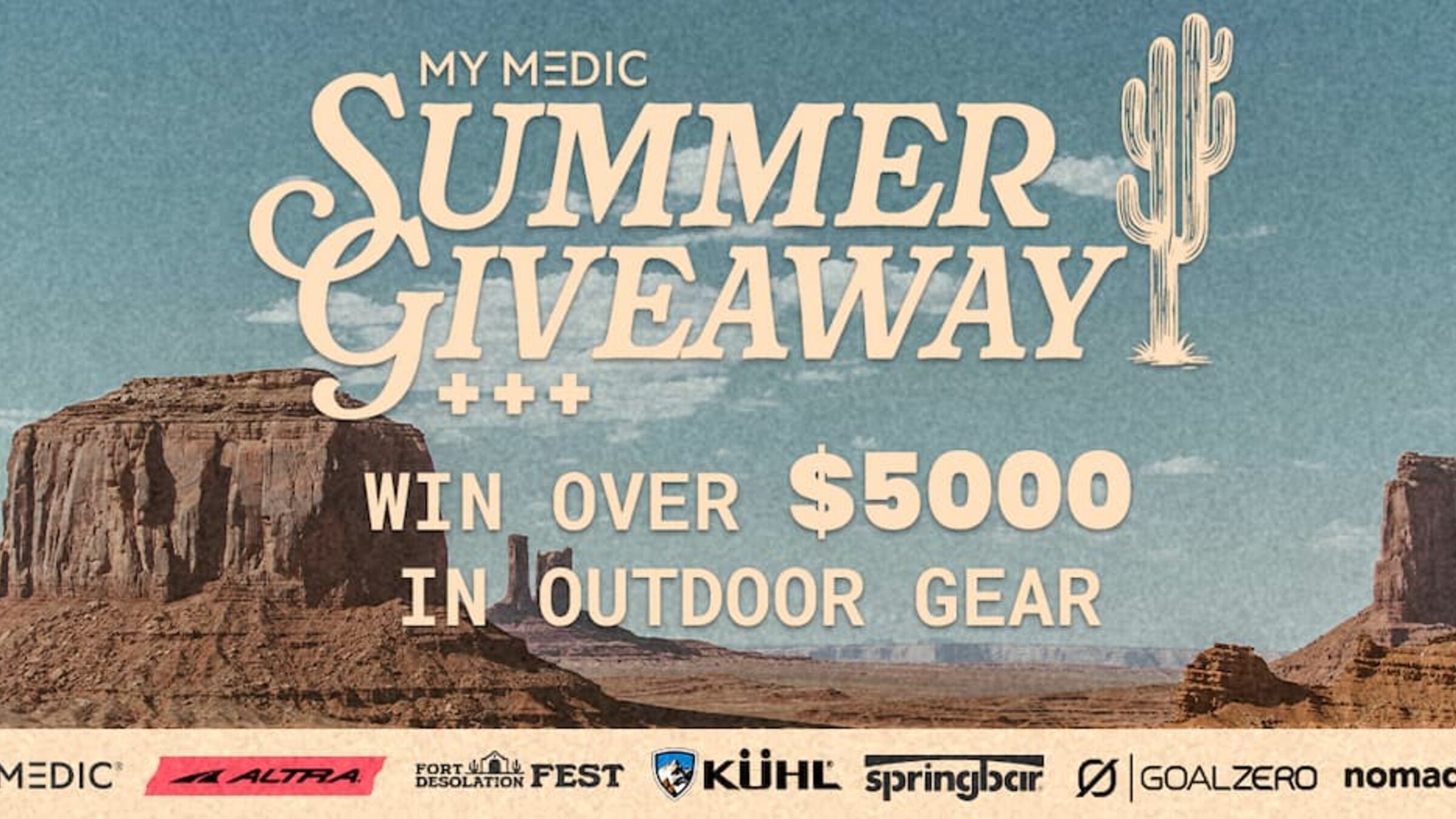 My Medic Summer Giveaway: Win Over $5,000 in Outdoor Gear from My Medic, Altra, KÜHL, Springbar, Goal Zero, Nomadix, and more