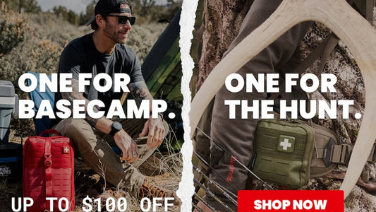 ONE FOR BASECAMP. ONE FOR THE HUNT. UP TO $100 OFF SHOP NOW