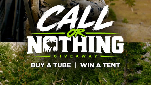 Buy a Elk101 x PEAX bugle tube and get entered to win a tent and sleeping bag. Shop now.