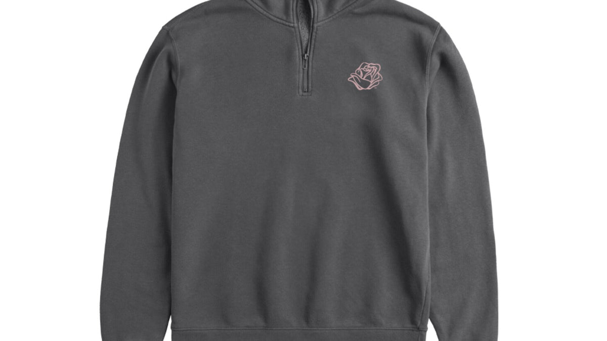 Image of ROSE WOMEN'S QUARTER ZIP - CHARCOAL