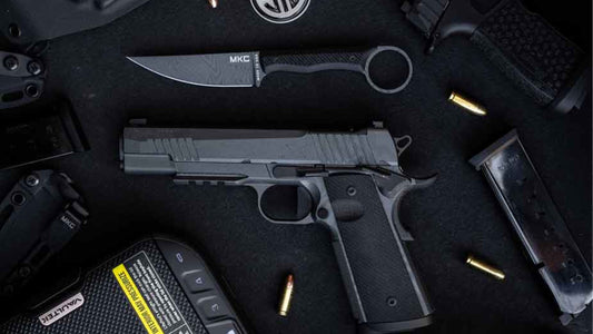 SIG SHORTS Limited Edition Damascus Cerakote 1911X Pistol & Wargoat Knife Kit