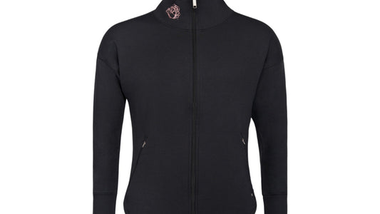 Image of ROSE FULL-ZIP FLEECE JACKET - BLACK