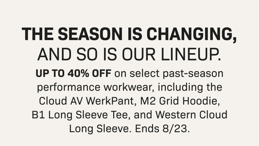 The season is changing, and so is our lineup. UP TO 40% OFF on select past-season performance workwear, including the Cloud A