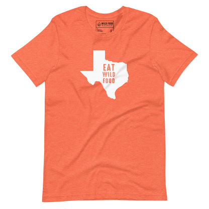 Unisex White Texas Eat Wild Food Tee