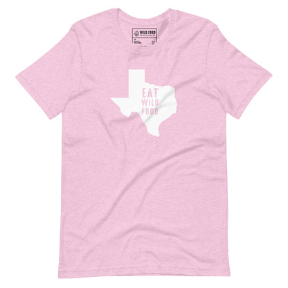 Unisex White Texas Eat Wild Food Tee