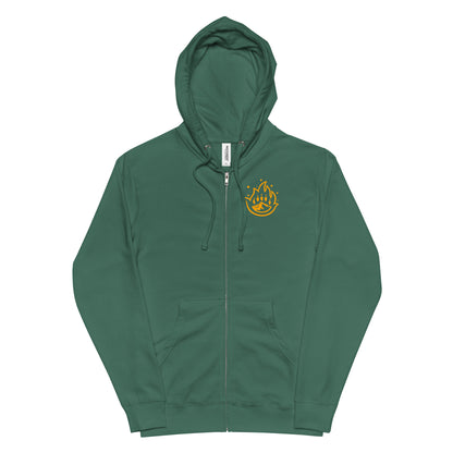 Unisex Logo + Buffalo fleece zip up hoodie