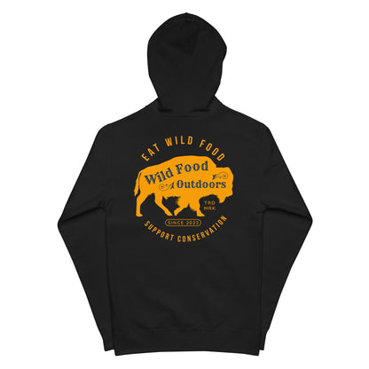 Unisex Logo + Buffalo fleece zip up hoodie