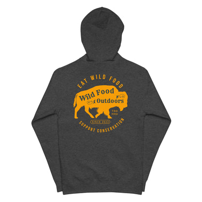 Unisex Logo + Buffalo fleece zip up hoodie