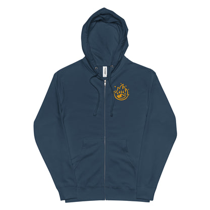 Unisex Logo + Buffalo fleece zip up hoodie