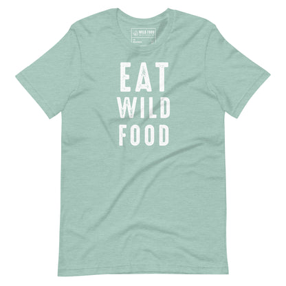 Unisex White EAT WILD FOOD Tee