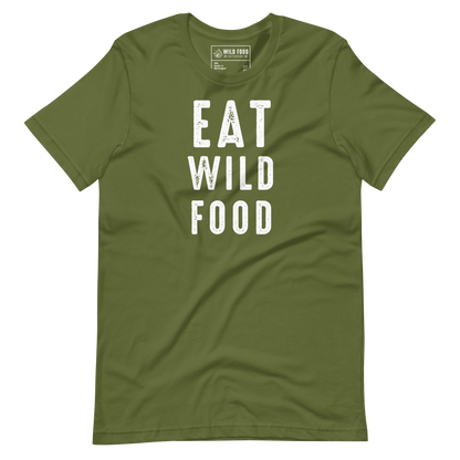 Unisex White EAT WILD FOOD Tee